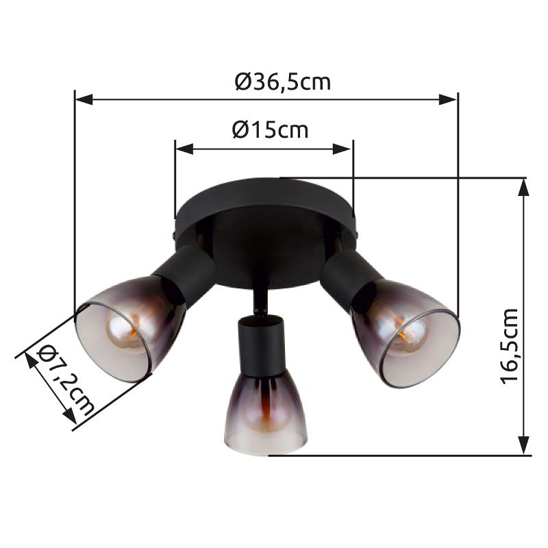 GLOBO SATELLA 54312-3 stropné svietidlo