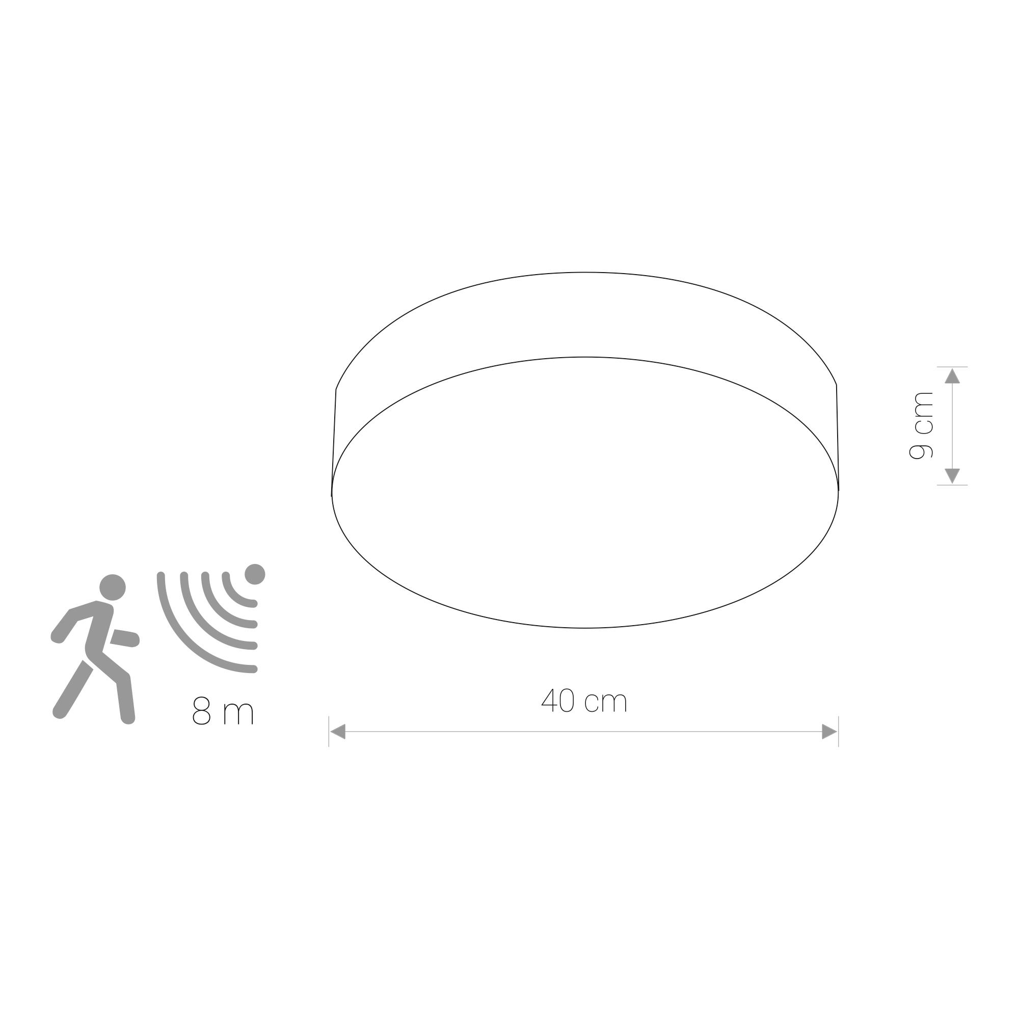 ARENA WHITE SENSOR 10186, ø=40 cm (pôvodné ID 8832)-1