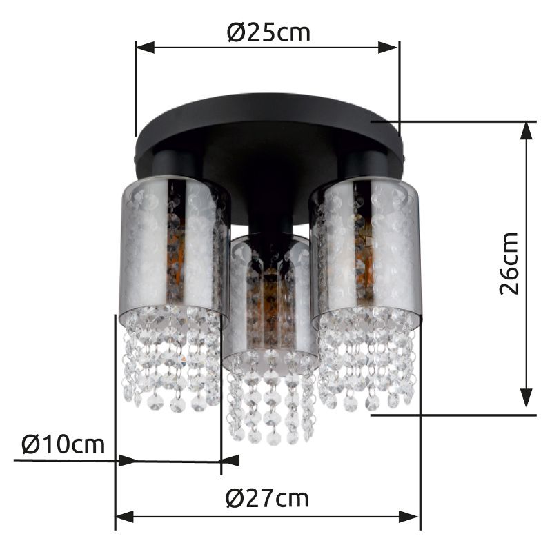 GLOBO BACKEY 15799-3D stropné svietidlo