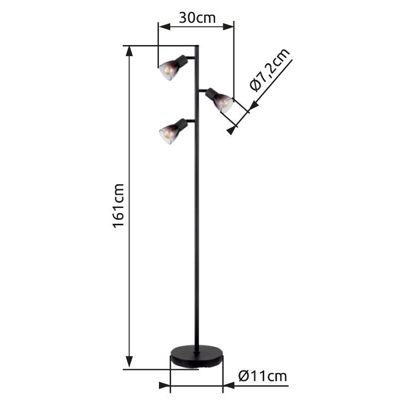 GLOBO SATELLA 54312-3S stojanová lampa