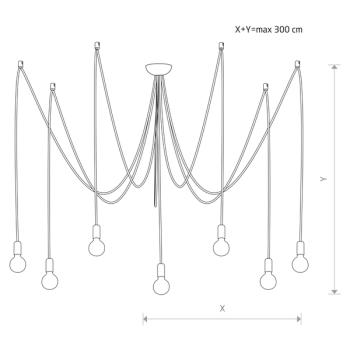 SPIDER WHITE 9743, h=300 cm-1