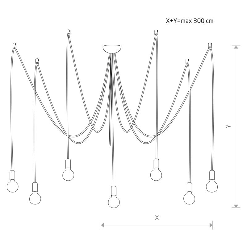 SPIDER WHITE 9743, h=300 cm