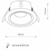 FOXTROT WHITE 8373, h=11.5cm