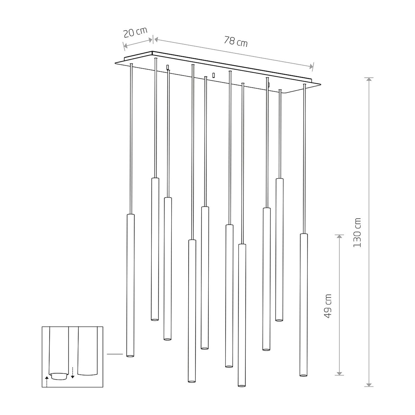 LASER WHITE 8922, h=130 cm