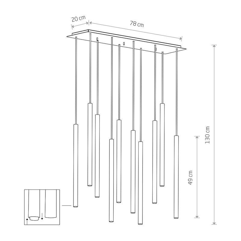 LASER WHITE 8922, h=130 cm