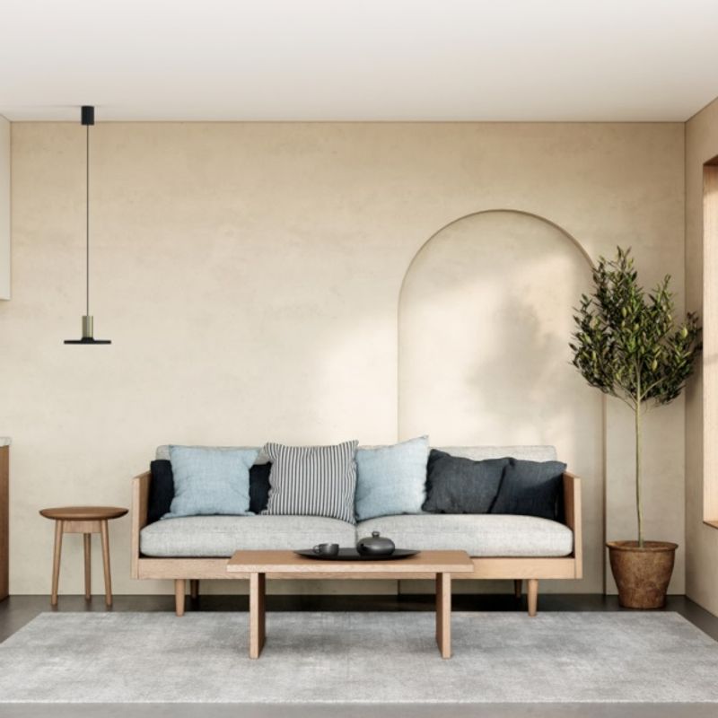 HERMANOS B BLACK/SOLID BRASS 8100, h=130 cm