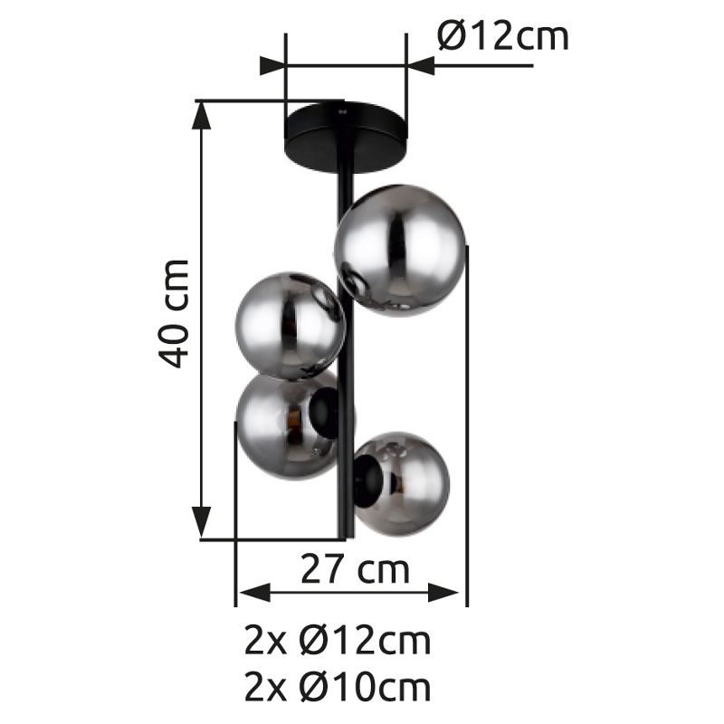 GLOBO RIHA 56133-4D stropné svietidlo