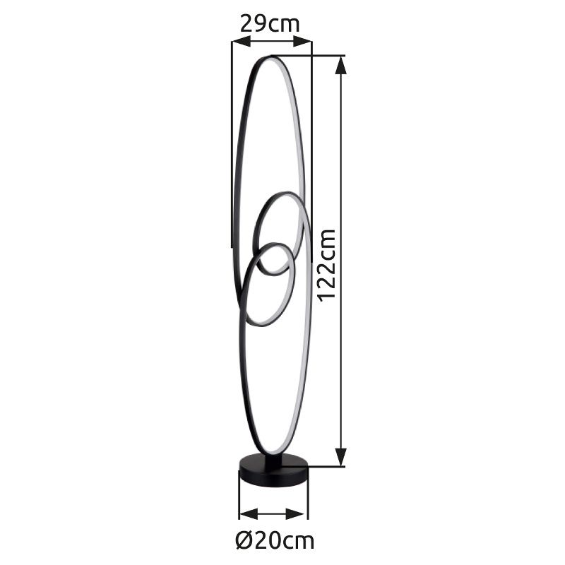 GLOBO SPIRA 67177-36S stojanová lampa