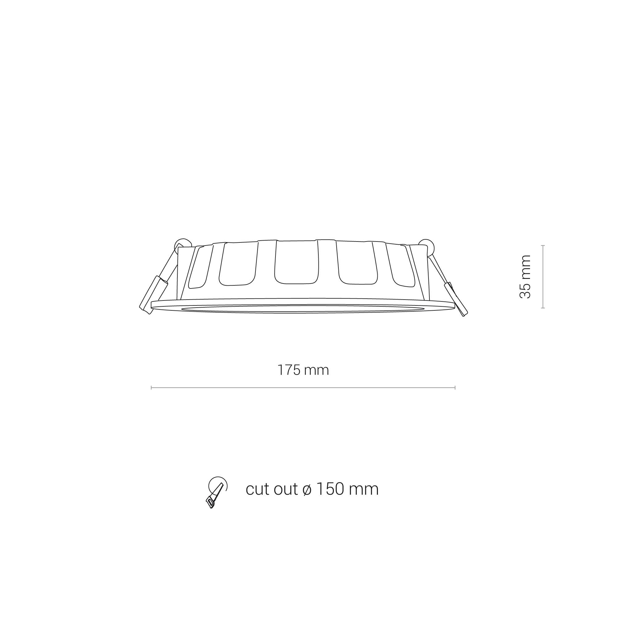 CL KOS LED 16W, 4000K WHITE 8776-1