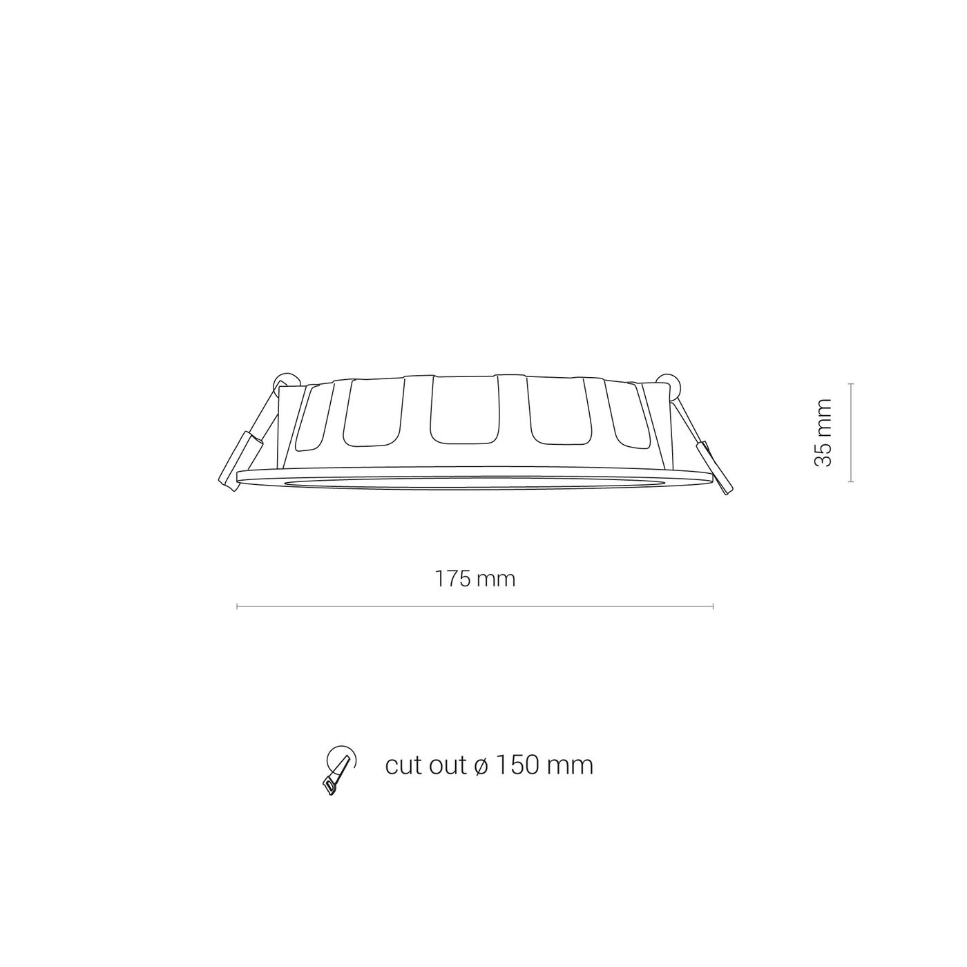 CL KOS LED 16W, 4000K WHITE 8776