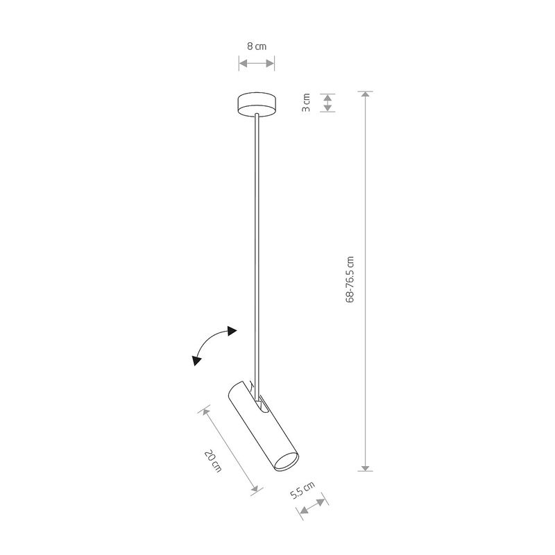 EYE SUPER BLACK B 6503, h=76,5 cm