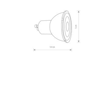 REFLECTOR LED, GU10, R50, 7W, 4000K, ANGLE 50, WHITE DIMMABLE 10998-1