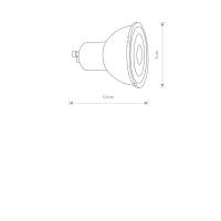 REFLECTOR LED, GU10, R50, 7W, 4000K, ANGLE 50, WHITE DIMMABLE 10998