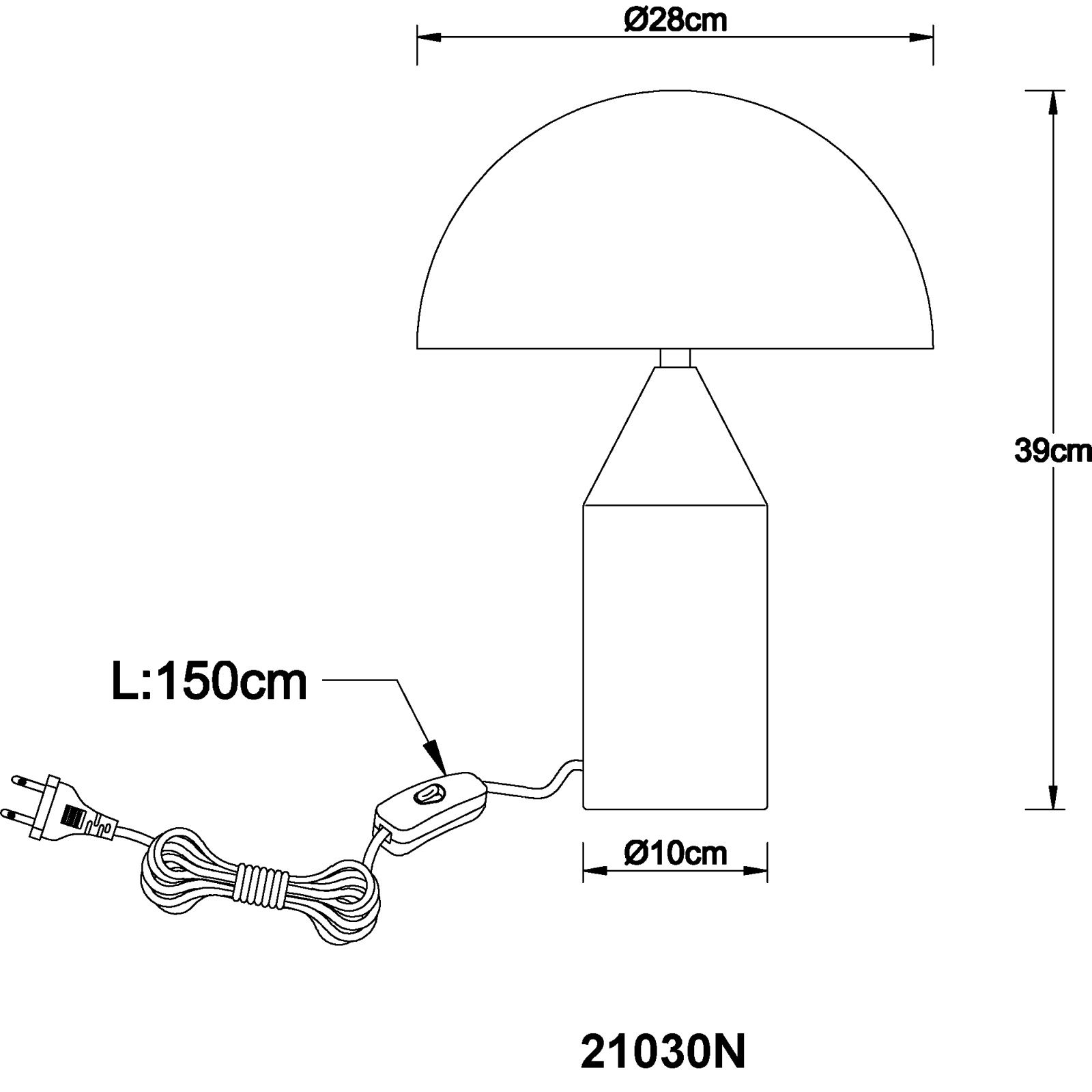 GLOBO ATOMA 21030N stolová lampa