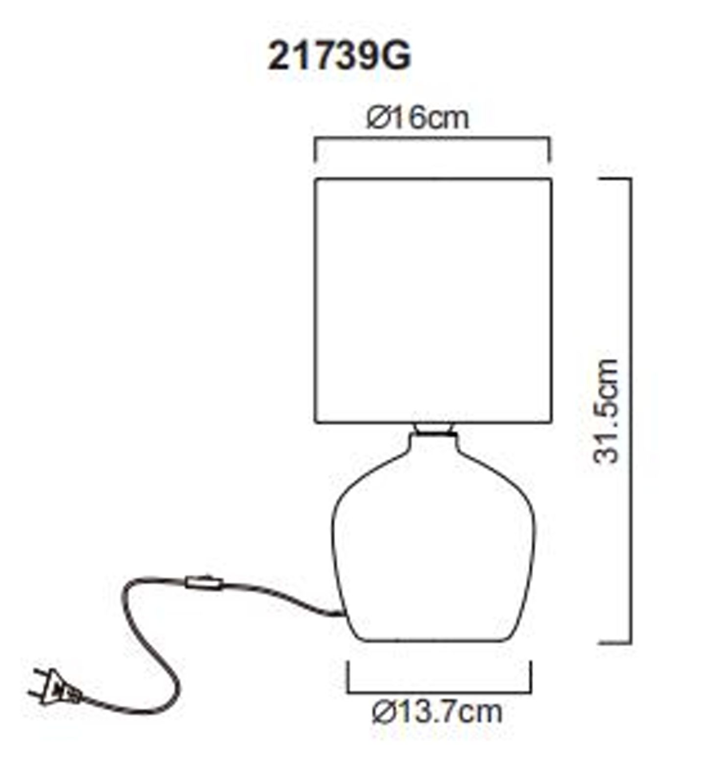 GLOBO MARBLE 21739G stolová lampa