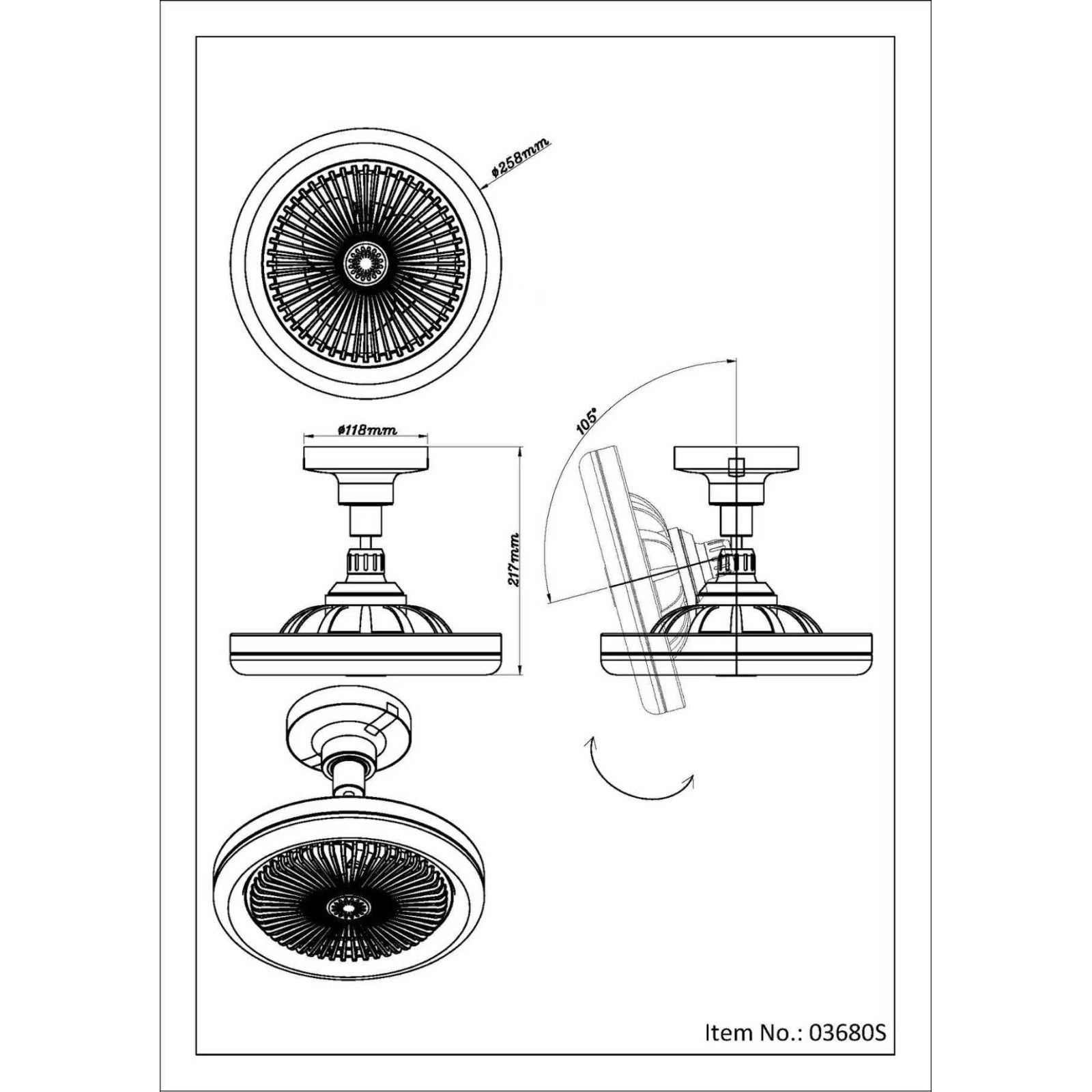 GLOBO LIDEA 03680S ventilátor