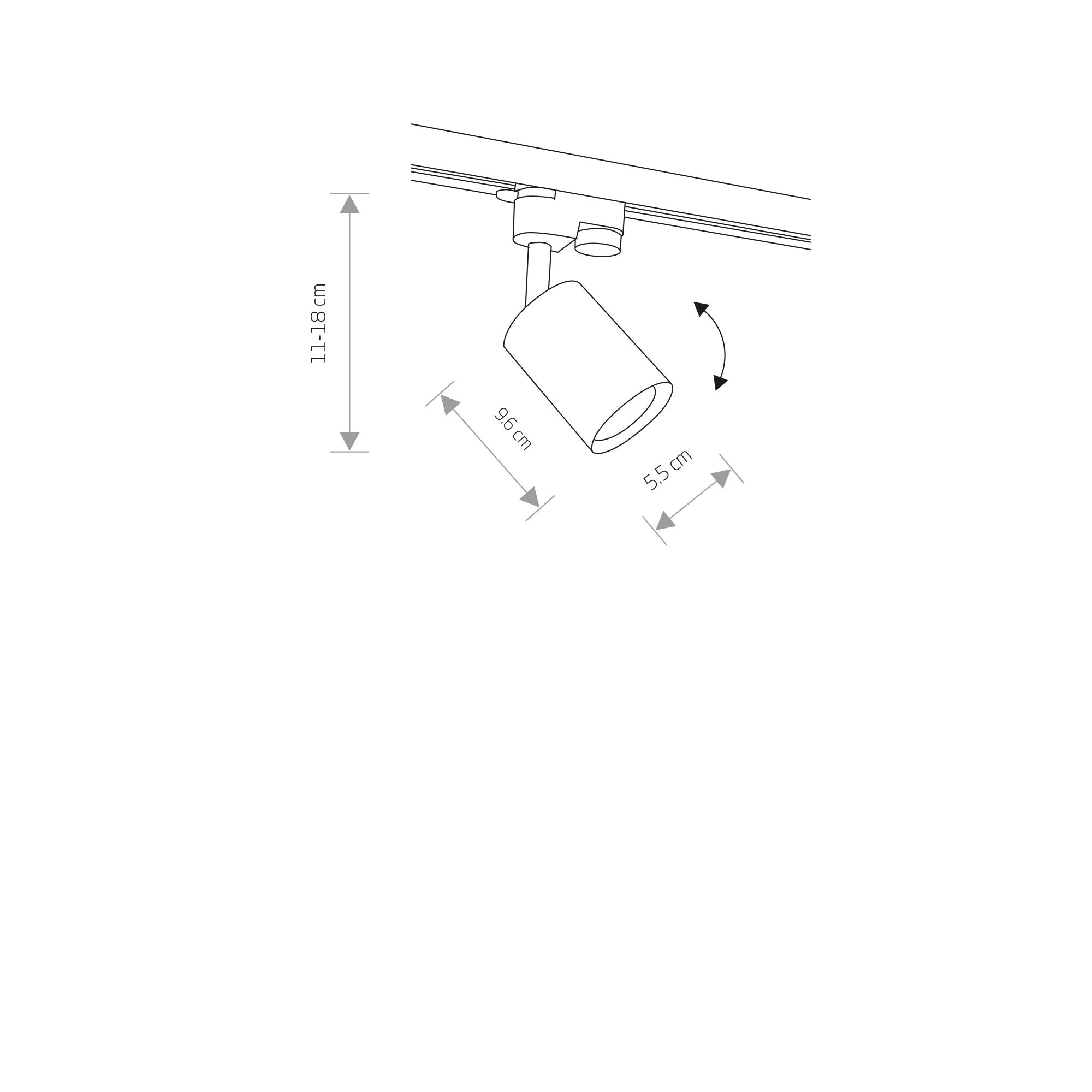 PROFILE EYE SPOT SOLID BRASS 7857, GU10, 1x10W 1F-1