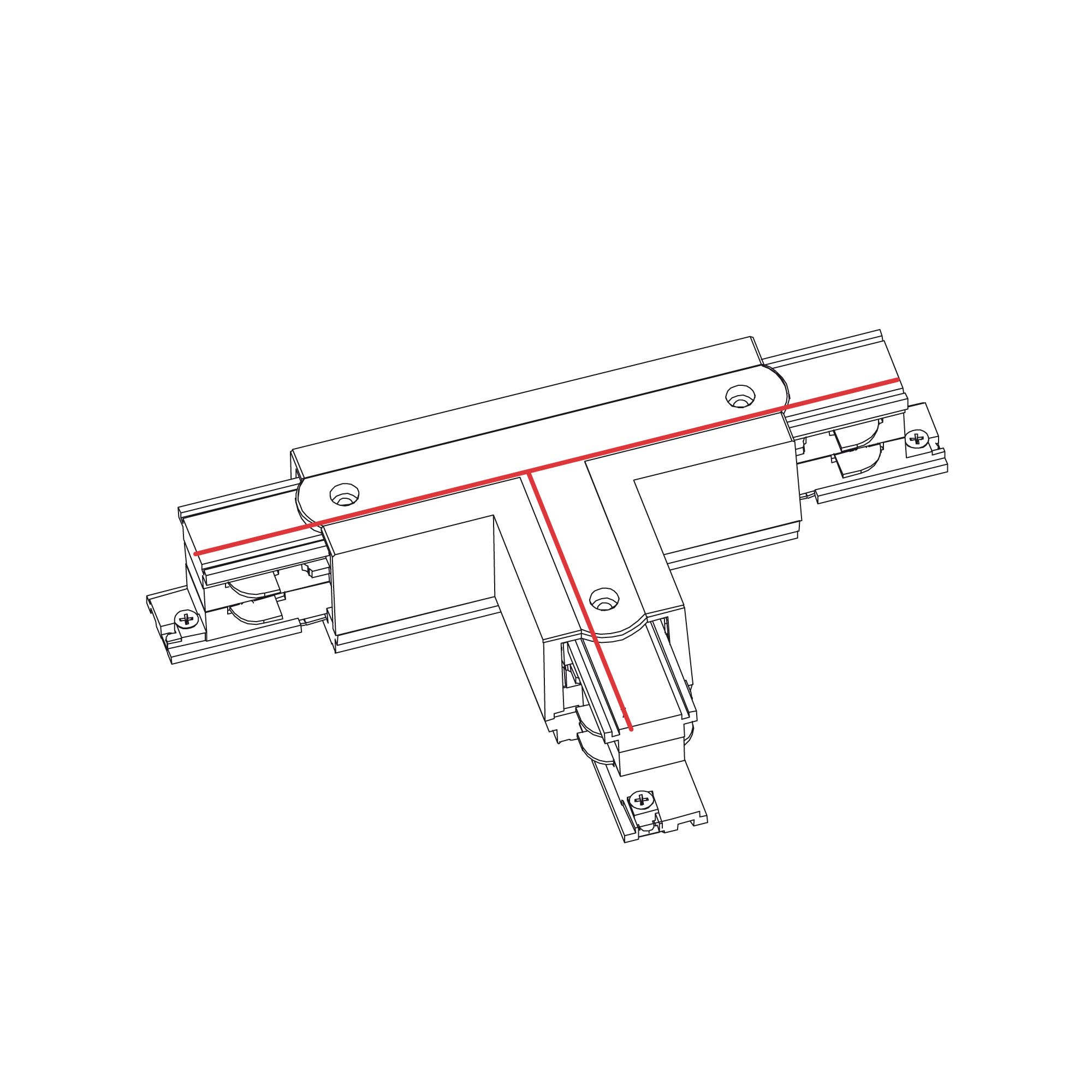 CTLS POWER T CONNECTOR RIGHT 1 WHITE (T-R1) 8241 3F