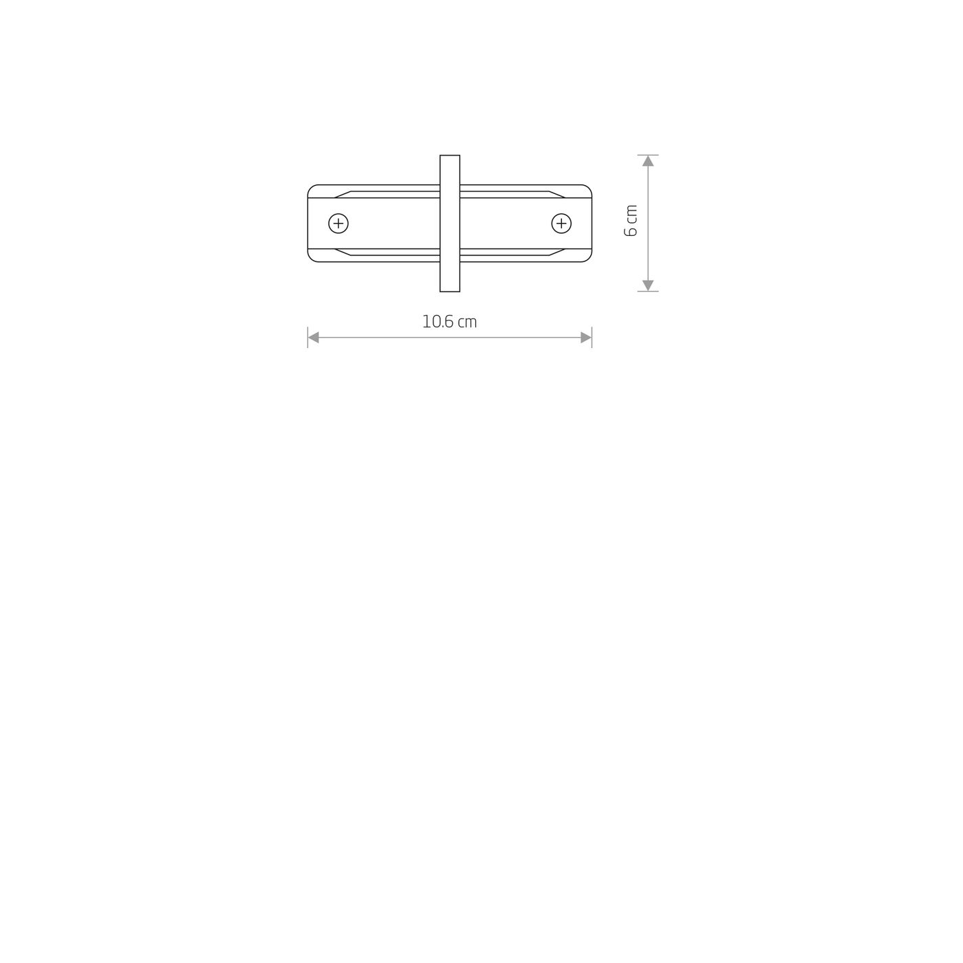 PROFILE RECESSED STRAIGHT CONNECTOR WHITE 8967 1F