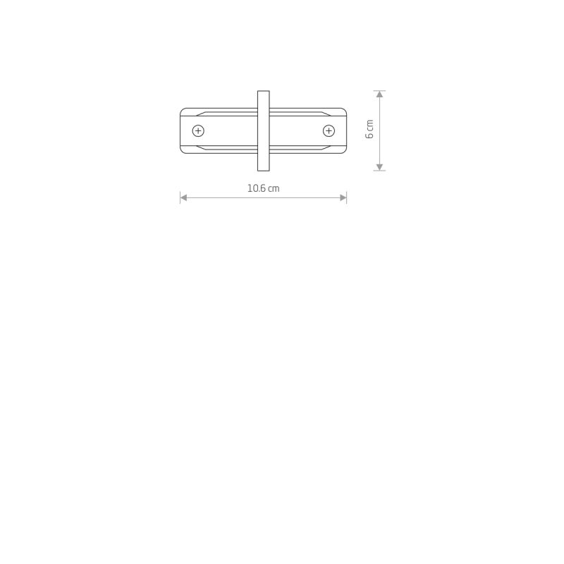 PROFILE RECESSED STRAIGHT CONNECTOR WHITE 8967 1F
