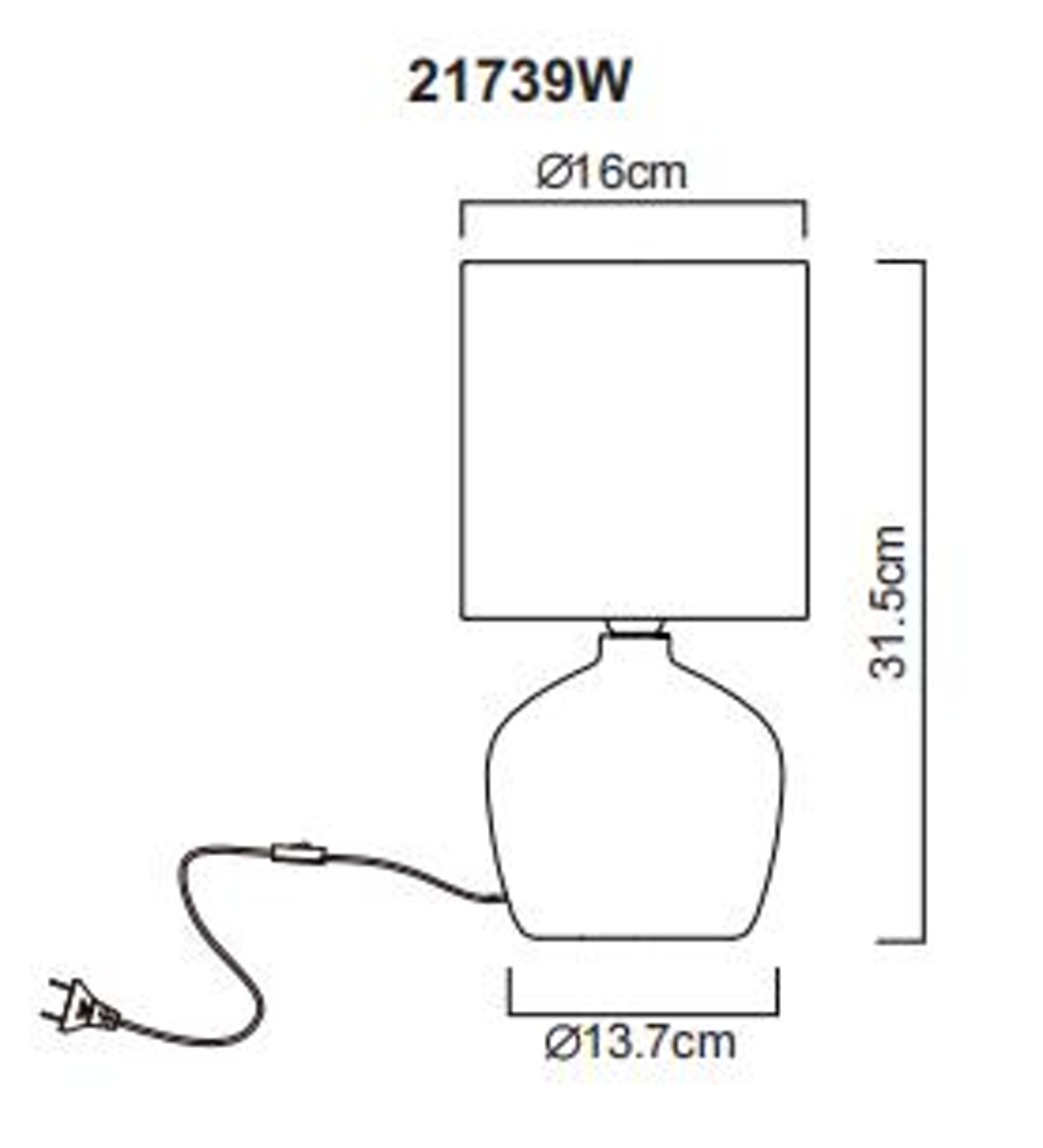 GLOBO MARBLE 21739W stolová lampa