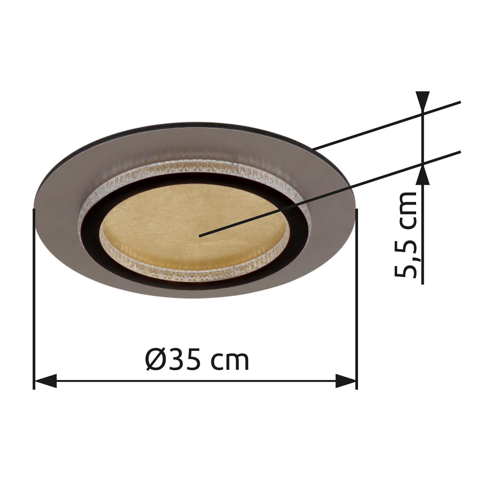 GLOBO JAYDEN 48042-24G stropné svietidlo