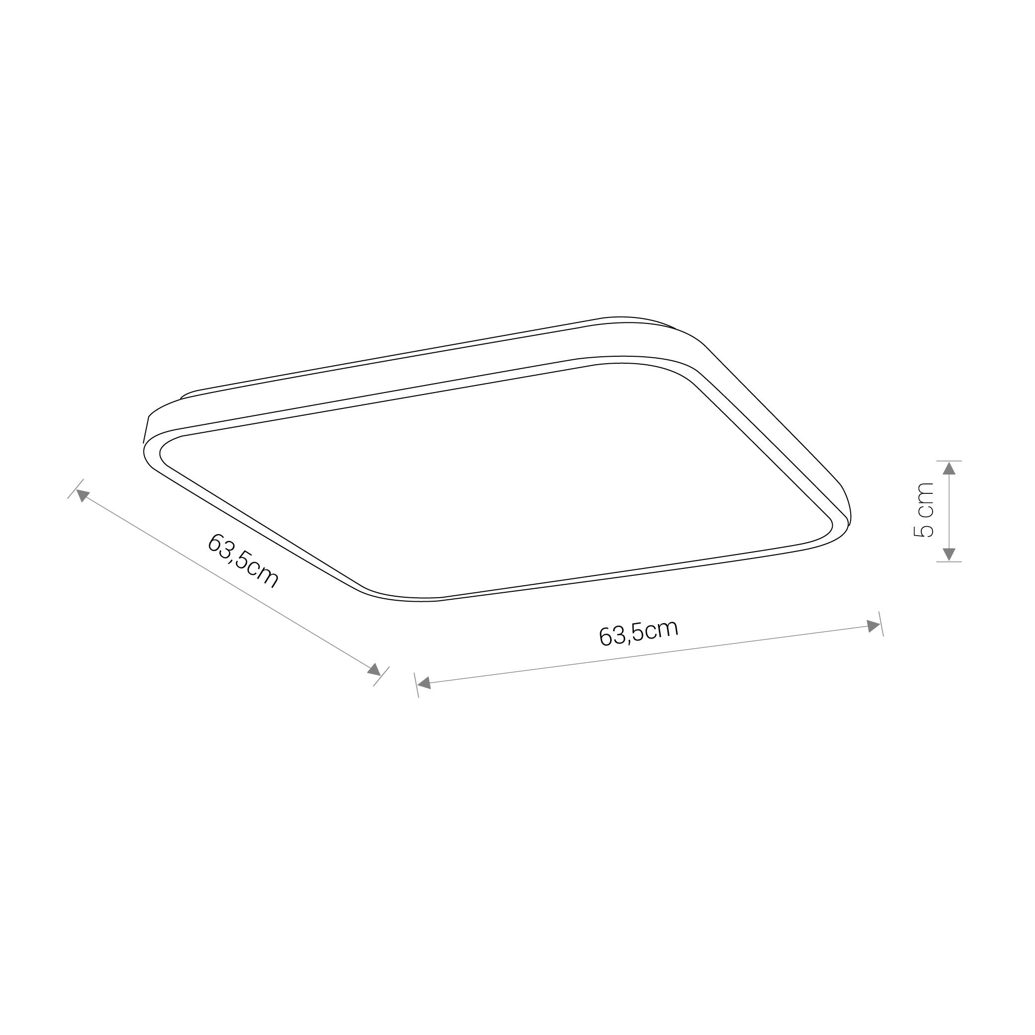AGNES SQUARE LED WHITE 8133, 64W, 4000K, 4000lm, 120°, 20 000h (pôvodné ID 9171)-1