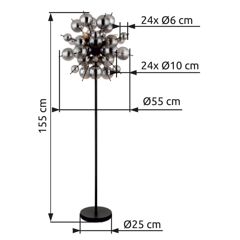 GLOBO UDO 15633SS stojanová lampa