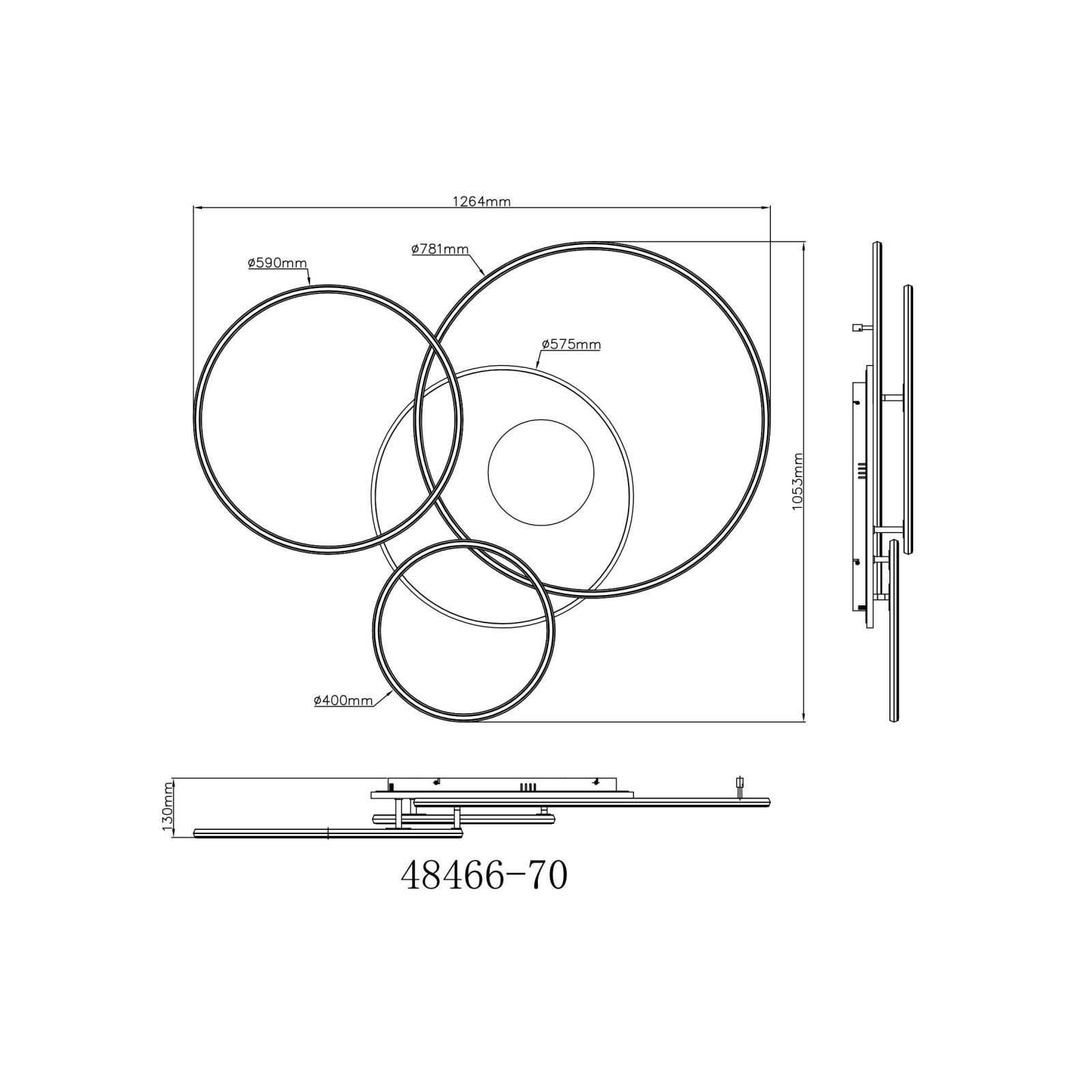 GLOBO INVERTINA 48466-70 stropné svietidlo