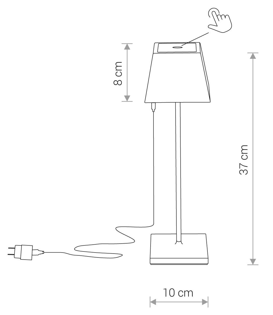 MAHE LED BLACK 8398, 3000K, 168lm, 46°, 25 000h-1