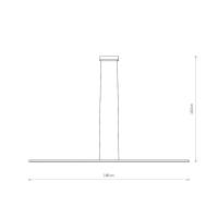 BAR LED L 10365, h=160cm , 3000K, 1000lm, 50 000h