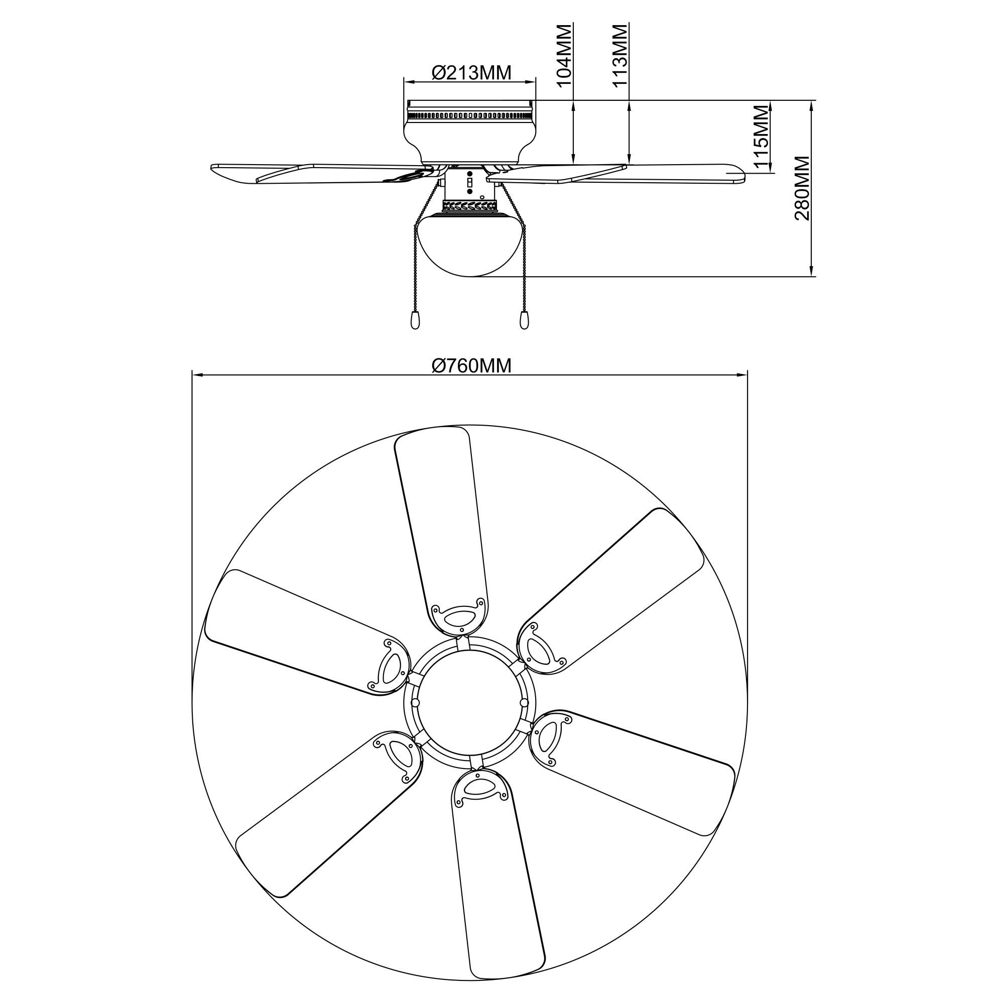 GLOBO UGO 0307W ventilátor
