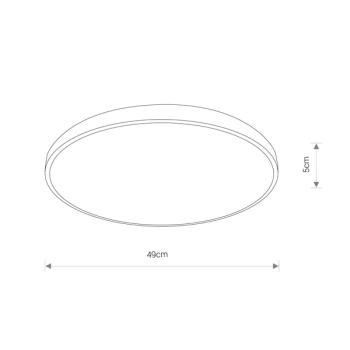 AGNES ROUND LED WHITE 10979 (pôvodné ID 8208), 32W, 3000K, 2800lm, 120°, 40000h, Ø=49 cm-1