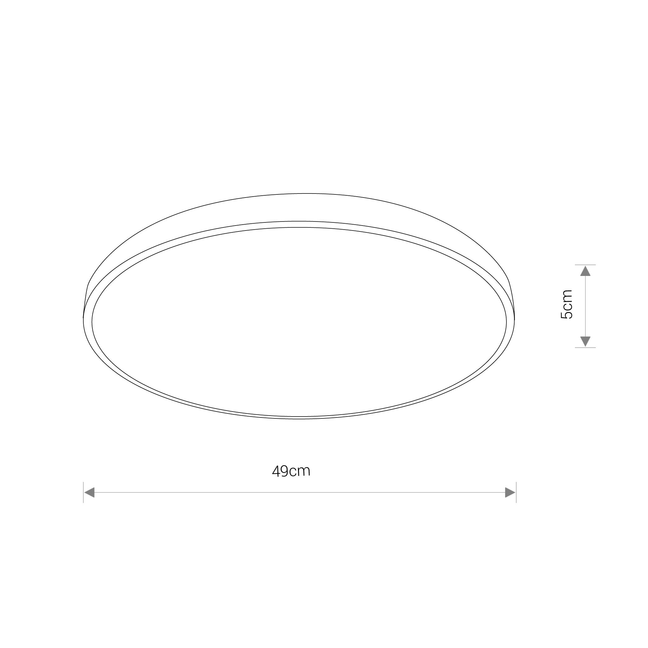 AGNES ROUND LED WHITE 10979 (pôvodné ID 8208), 32W, 3000K, 2800lm, 120°, 40000h, Ø=49 cm-1