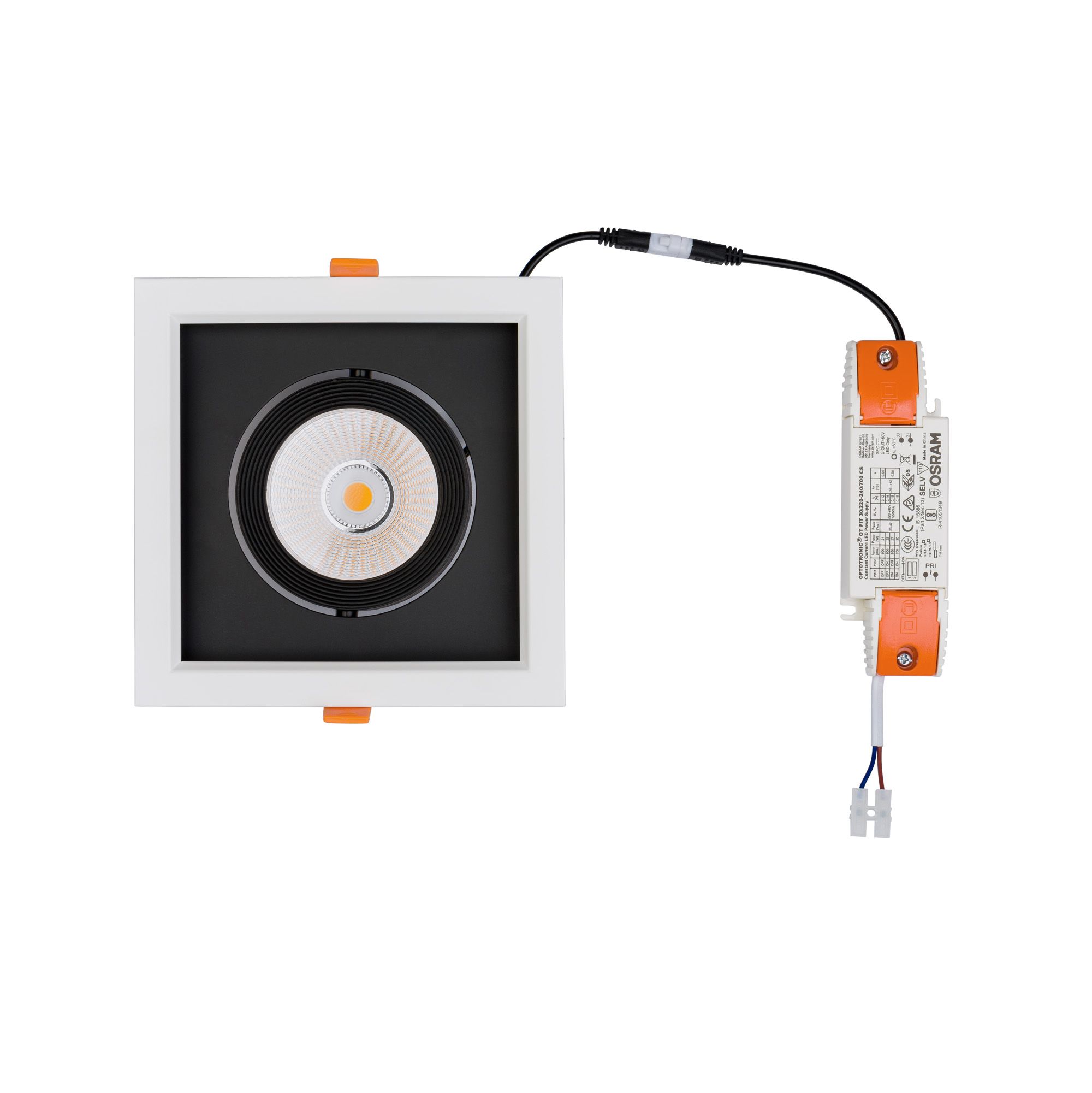 CL DIA LED 30W, 3000K WHITE/BLACK 8720