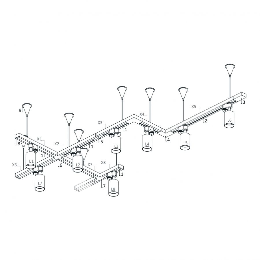 PROFILE TRACK BLACK 2 METERS 9452 1F