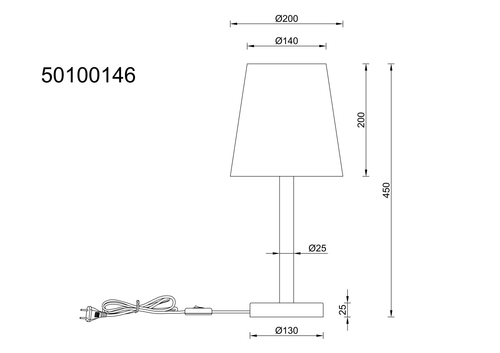 GLOBO JORIS 50100146 stolová lampa