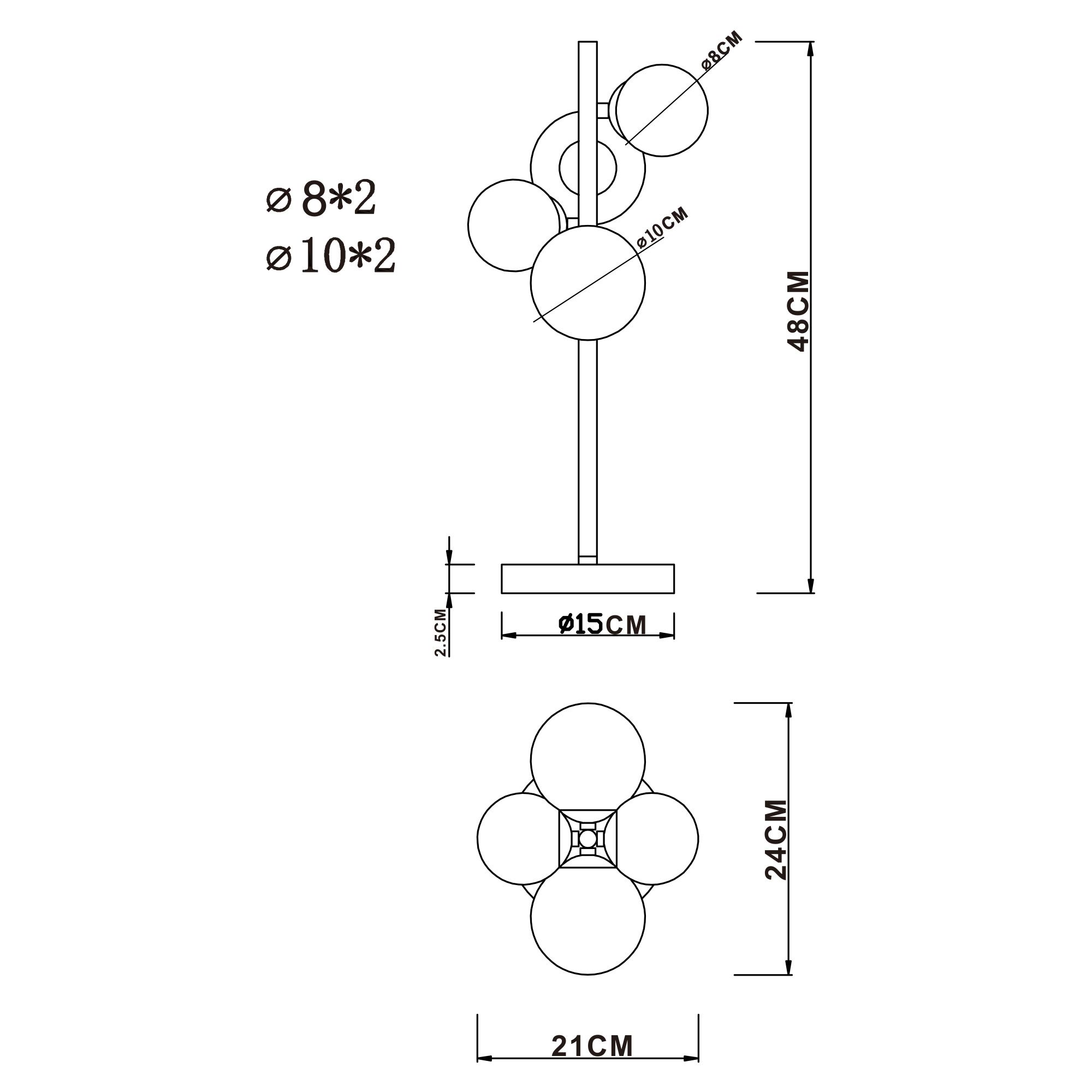GLOBO RIHA 56133-4T stolová lampa