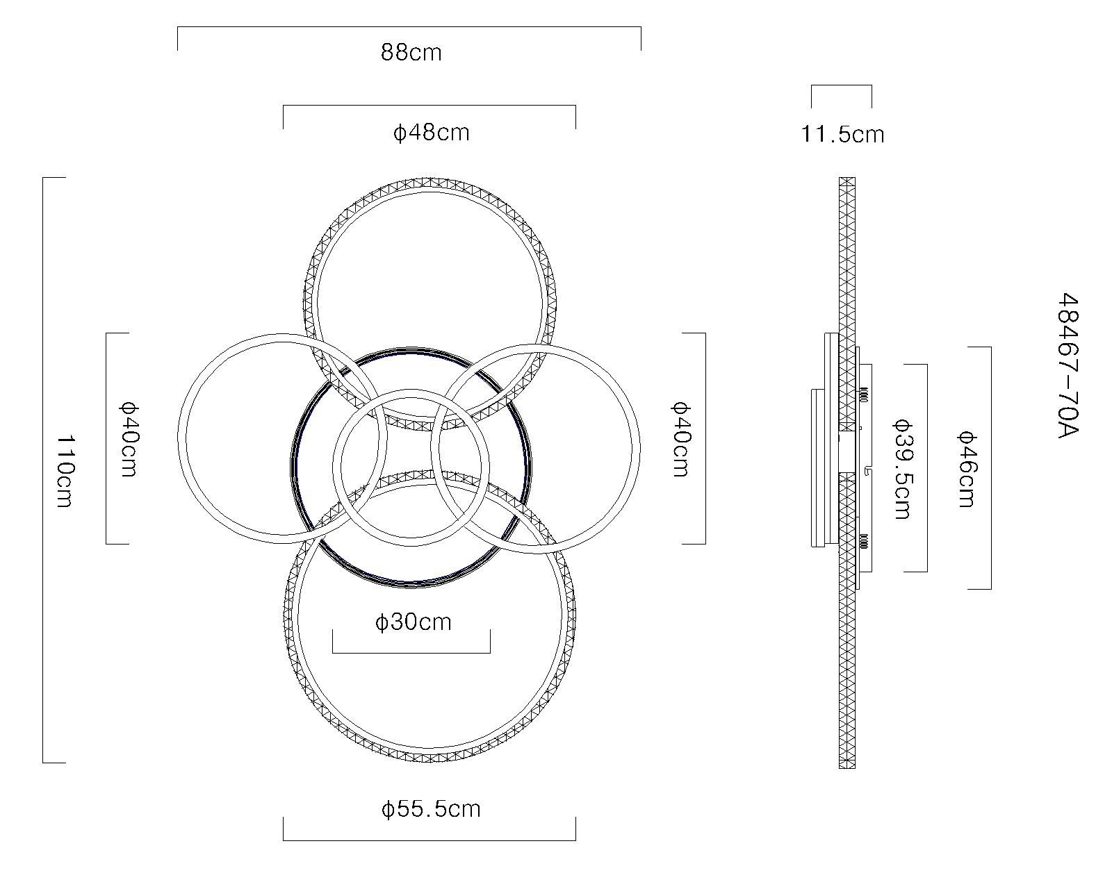 GLOBO LORELEI 48467-70A stropné svietidlo