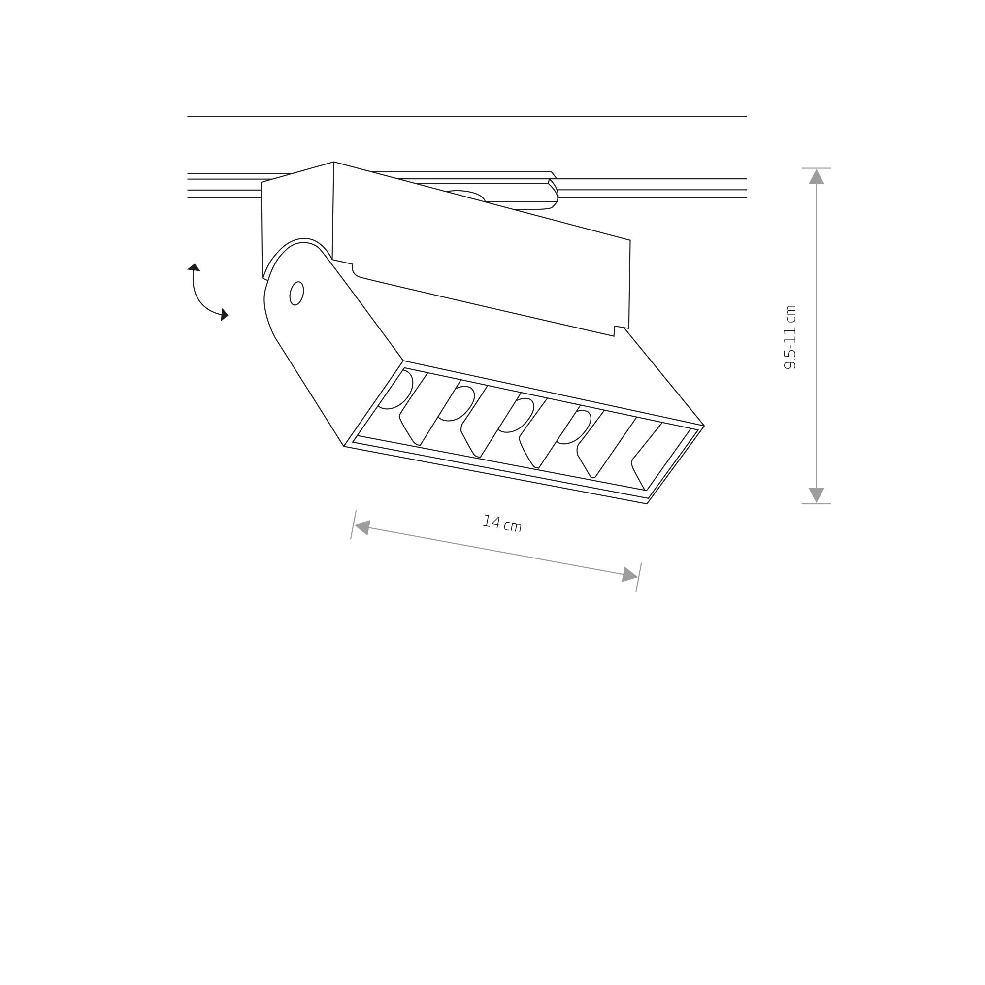 PROFILE FOCUS LED BL 3000K 7621-1