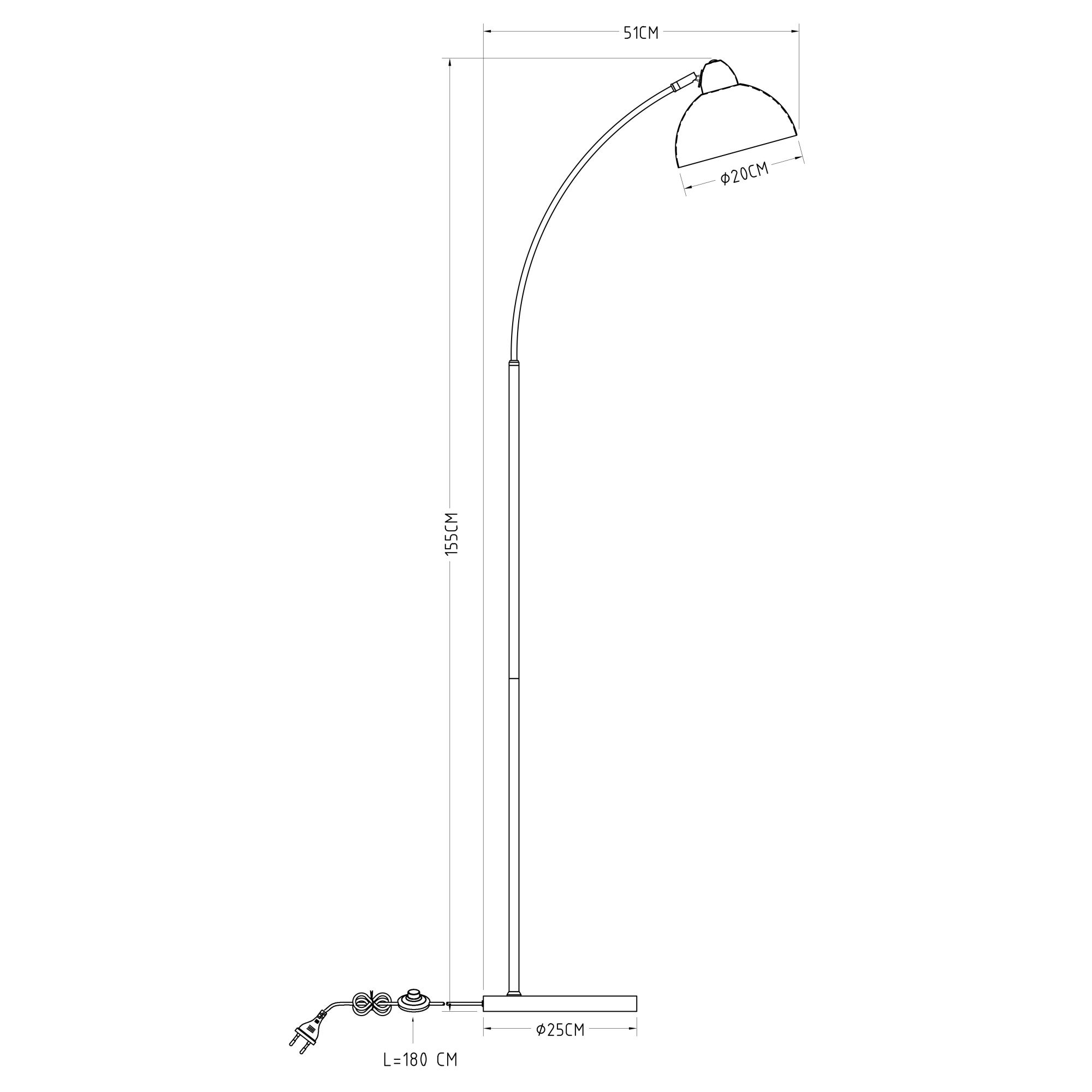 GLOBO ANITA 24703SR stojanová lampa