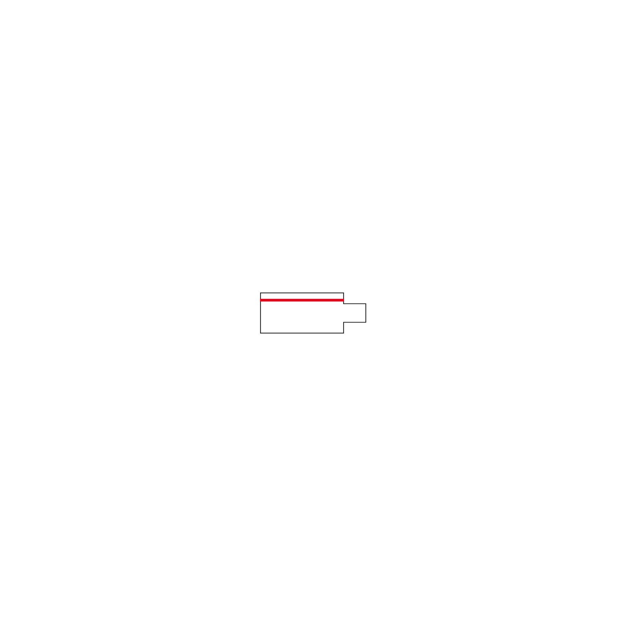 CTLS RECESSED POWER END CAP, LEFT (PE-L) WHITE 8234 3F