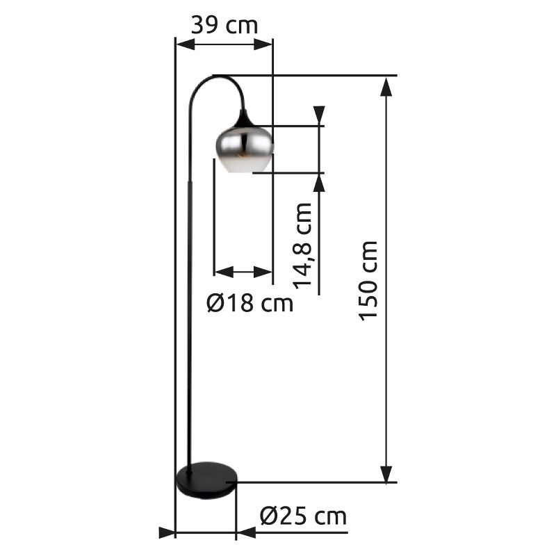 GLOBO MAXY 15548S stojanová lampa