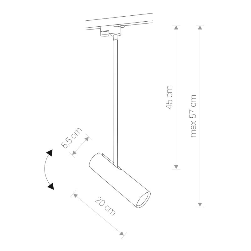 PROFILE EYE SUPER WHITE 9324, h=57 cm 1F