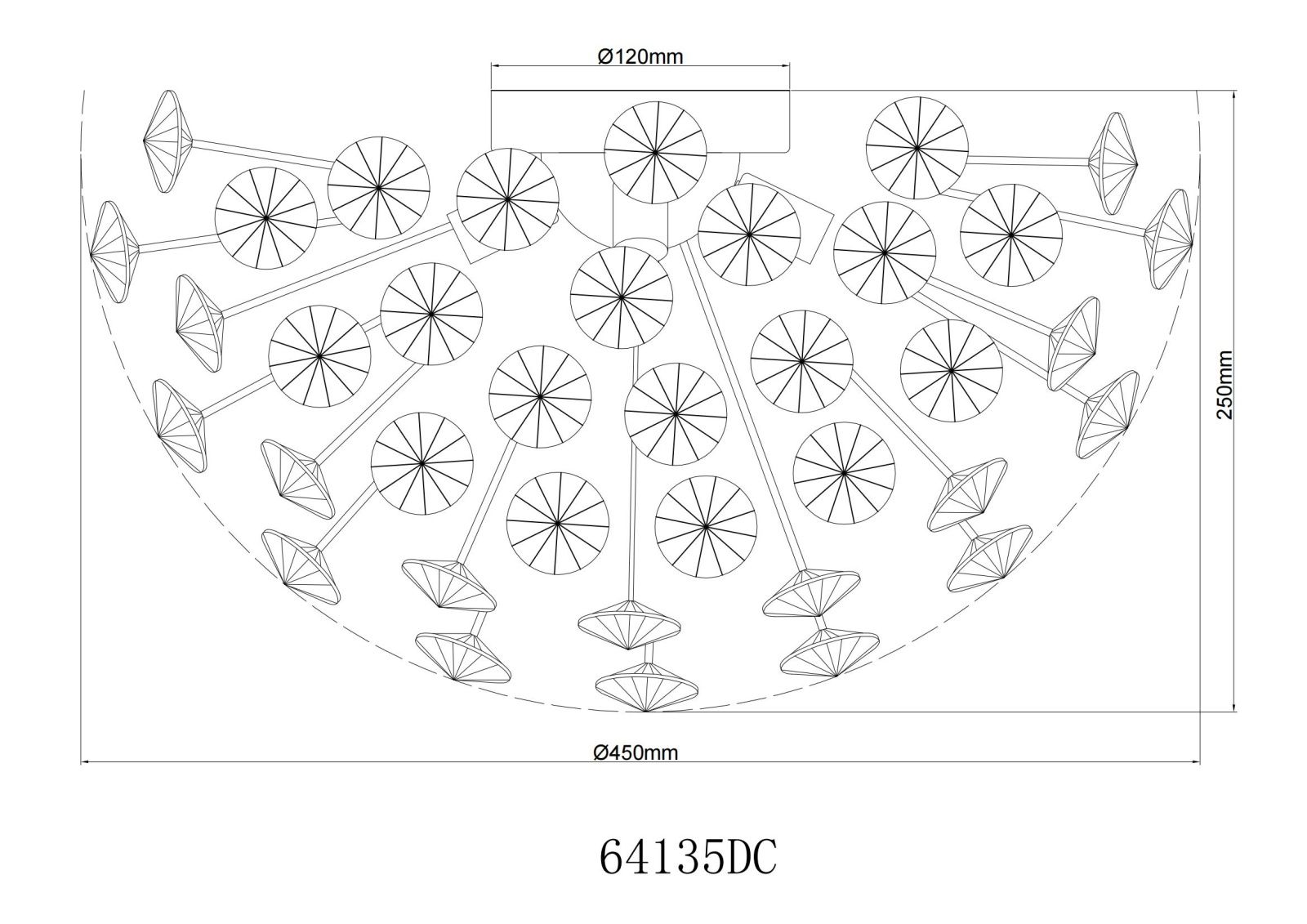 GLOBO KATRINA 64135DC stropné svietidlo