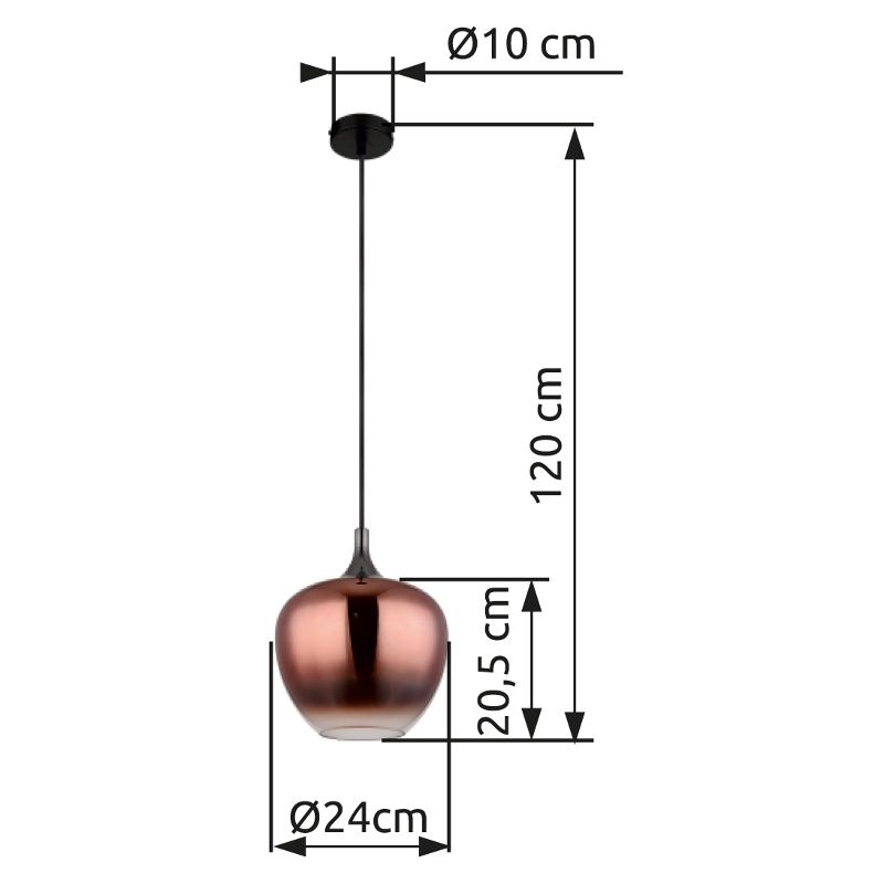 GLOBO MAXY 15548HG závesné svietidlo