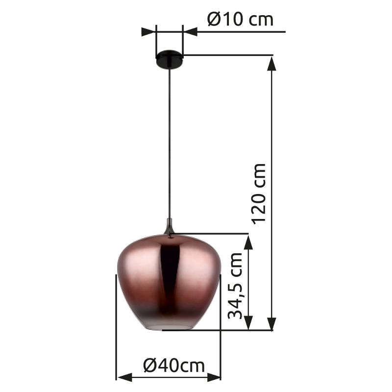 GLOBO MAXY 15548H2G závesné svietidlo
