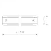 PROFILE STRAIGHT CONNECTOR BLACK 9453 1F