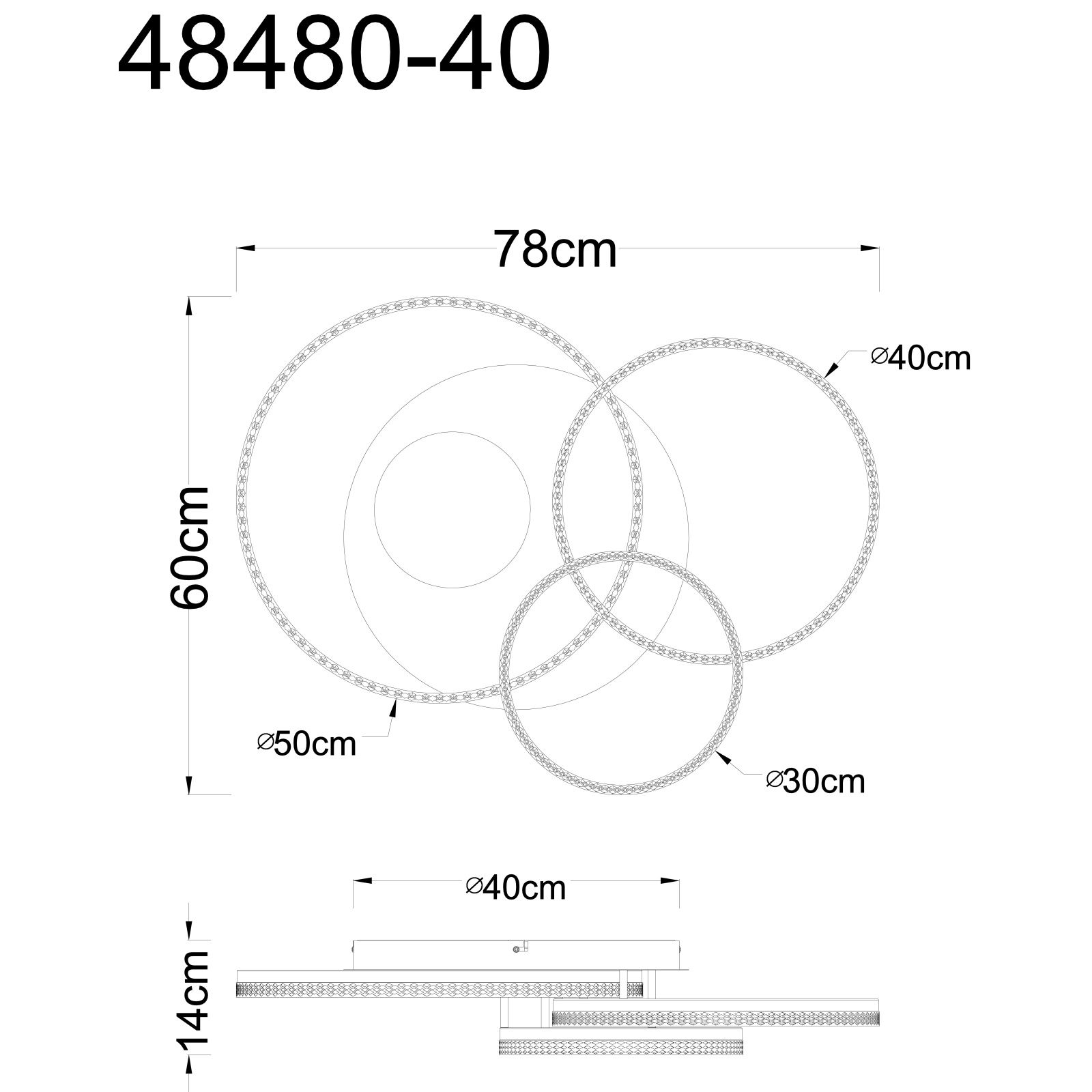 GLOBO SANFORD 48480-40 stropné svietidlo