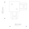 PROFILE RECESSED L-CONNECTOR WHITE 8970 1F